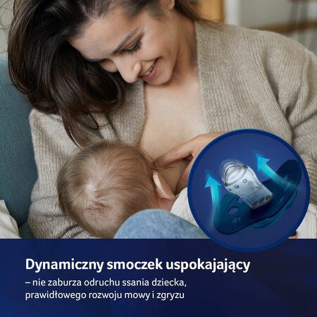 LOVI Smoczek silikonowy Stardust Blue 18m+