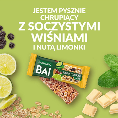 BAKALLAND BA! Baton Wiśnia i limonka Relax, 6x35g