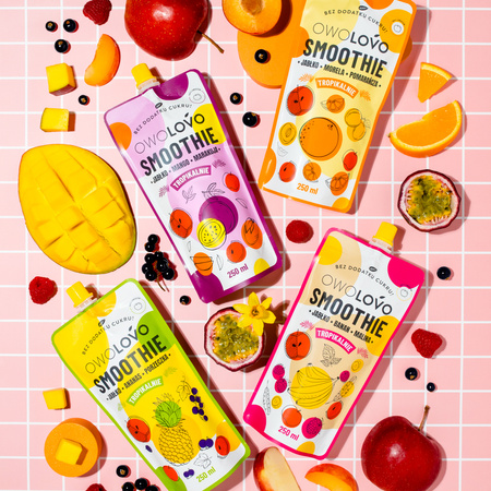 OWOLOVO Smoothie jabłko morela pomarańcza 250ml
