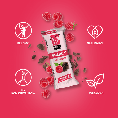 BeRAW Baton energy Raspberry, 10X40g