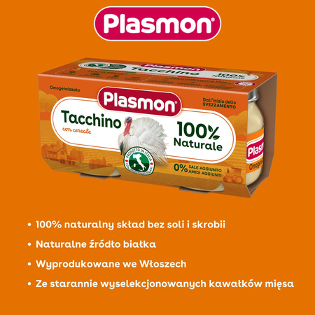 PLASMON Obiadek Indyk 2x80g