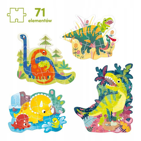 CZUCZU Puzzle progresywne Dinozaury 3+