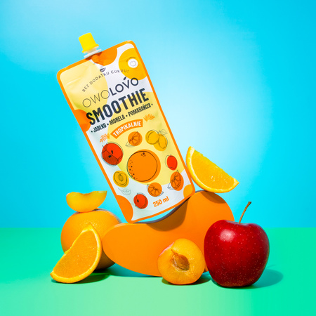 OWOLOVO Smoothie jabłko morela pomarańcza 250ml