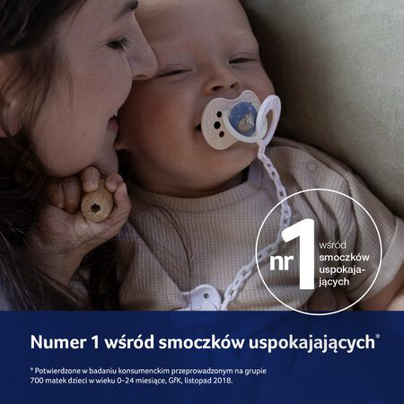 LOVI Smoczek silikon Night&amp;day, 3-6m Boy