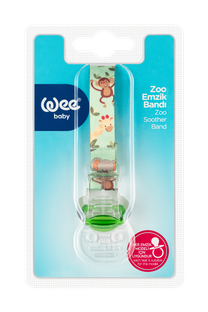 Pasek do smoczka wzór zoo zielony Wee Baby