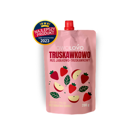 OWOLOVO Mus jabłkowo-truskawkowy 200g